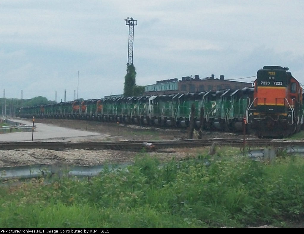 50 Green SD40s 